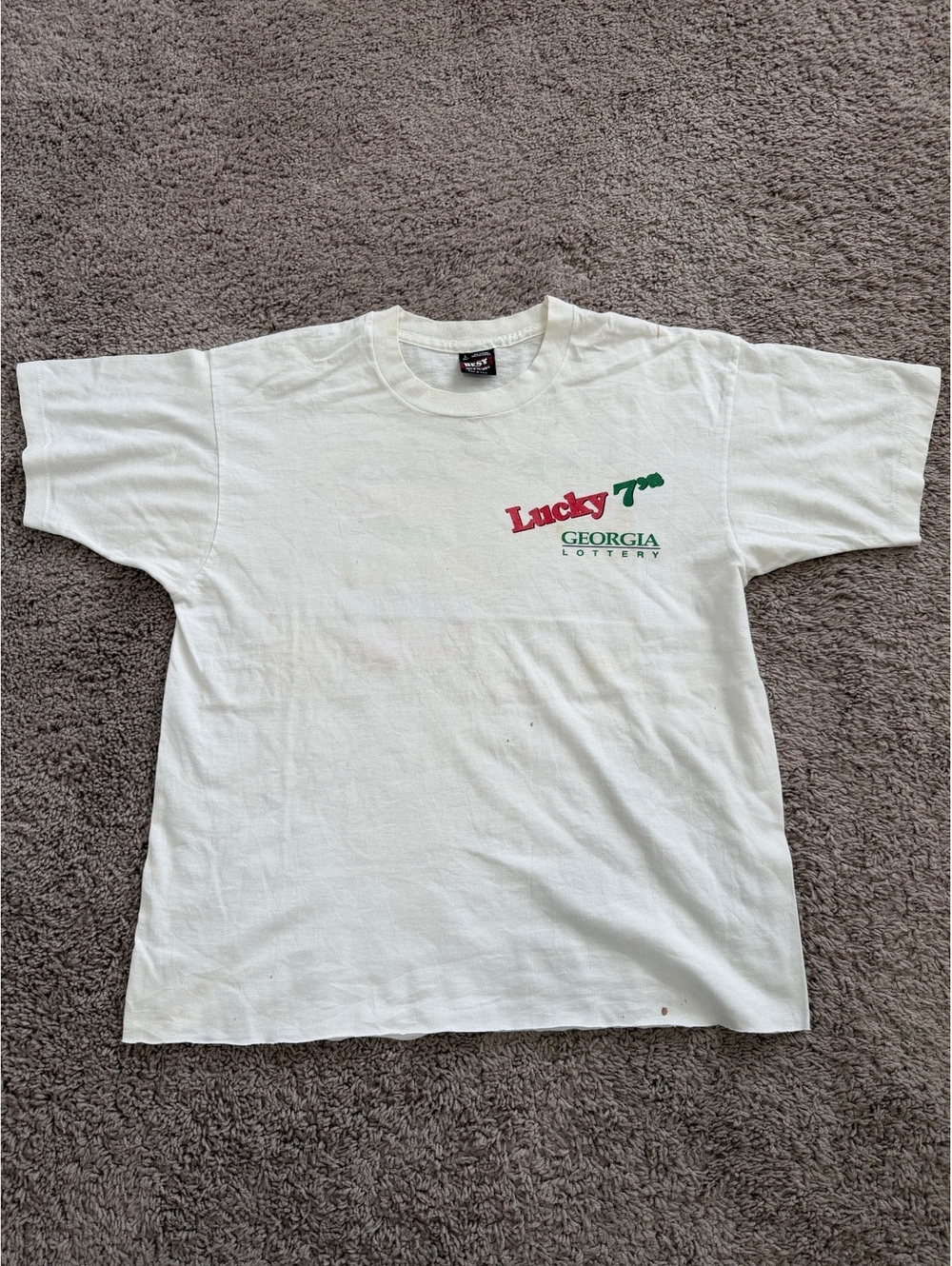 Vintage 90s Georgia Lottery "Lucky 7s" Promo T-Shirt